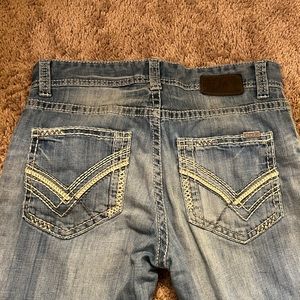 Buckle Black Men's Boot Cut Denim Jeans 33x32